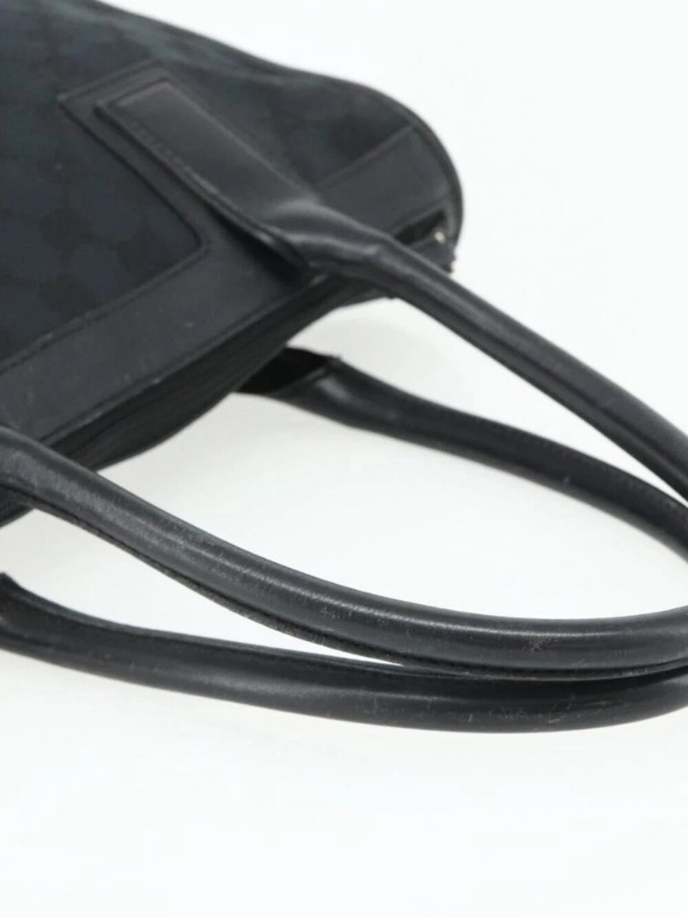 GUCCI GG Canvas Tote Bag Black Gold Auth 177786 - Picture 7 of 16